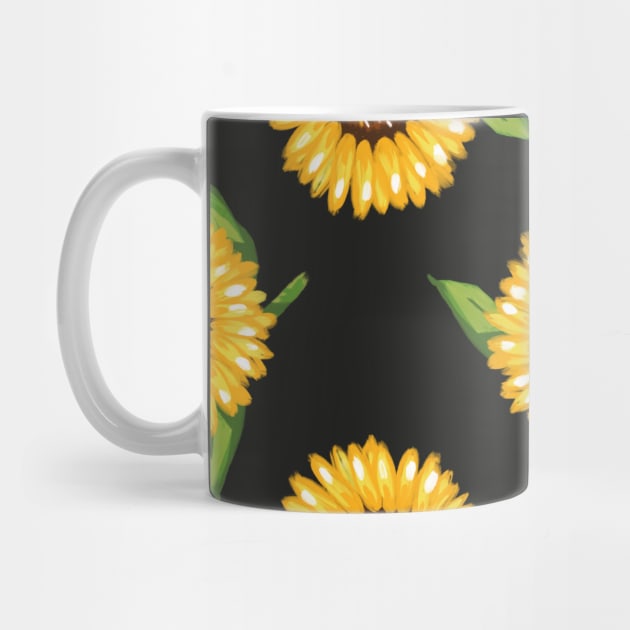 Sunflower Pattern by okpinsArtDesign